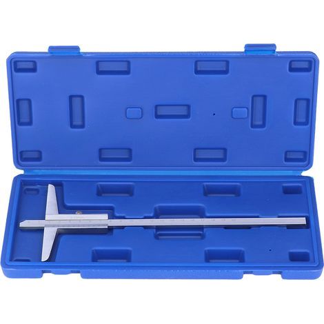 Tiefenmesser aus hochkohlenstoffhaltigem Stahl für die Metallbearbeitung, Genauigkeit 0,02 mm, Messbereich 0–200 mm (1/5)