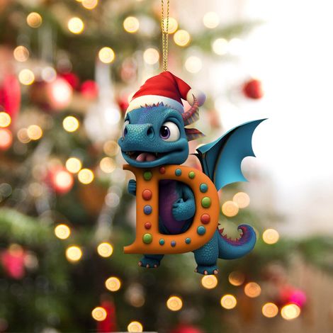 Ornement Acrylique Lettre - Dinosaure Dessin Animé - Décoration Arbre De Noël Intérieur - 26 Pièces (1/5)