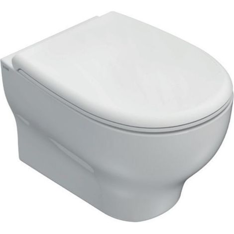 Vaso sospeso in ceramica 52x36 cm Globo Grace GRS03BI Bianco - Ceramica - Con copri wc soft close