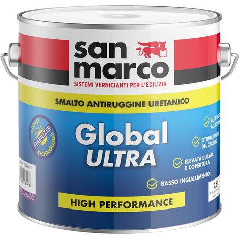Smalto global ultra gl 25 lt 0,75 effetto satinato bianco (1/2)