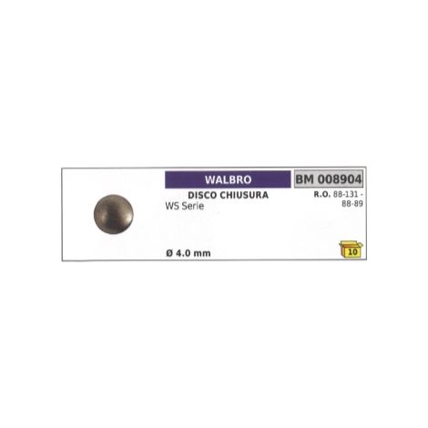 Disco de bloqueo WALBRO Motosierra WALBRO Serie WS Ø  4,0 mm 88-131 - 88-89