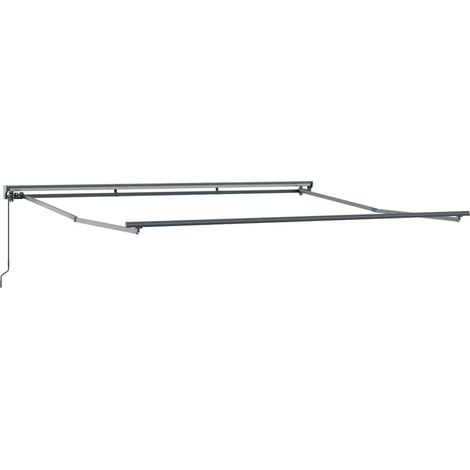 Cadre d'auvent Réglable Anthracite 4 × 3 m Acier