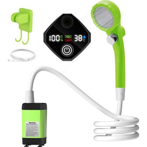 Pompa doccia professionale da campeggio per camper, kit per esterni, display digitale intelligente regolabile – Alta resistenza, fai da te, officina, costruzione, installazione (1/5)