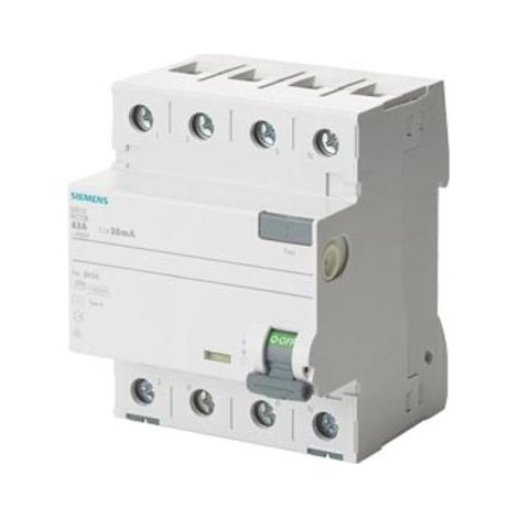 Siemens Elektro 5SV33446LA01 Interruptor diferencial 4 polos 30 mA