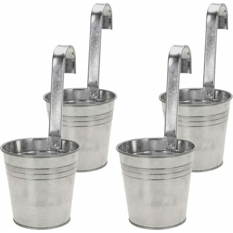 RHG Pots suspendus balcon pot de fleur suspendu balcon pot pot à suspendre pot à suspendre (lot de 4)