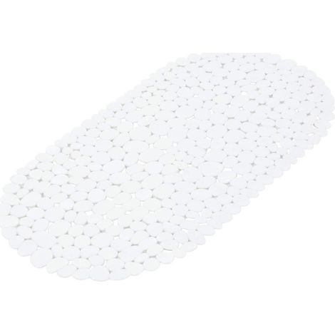 Douceur d'Intérieur Tappetino per Vasca con Motivo Guanti, 69 x 36 cm, PVC, Bianco, 36 x 69 CM
