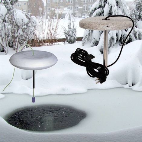 Lot Chauffage Bassin 150W + Cloche Pour Empêcher La Glace De Se Former Sur L'Étang (1/5)