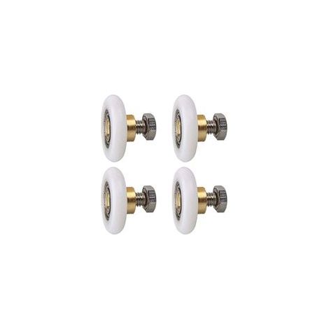 Rodillo para puerta de ducha, rueda para puerta de ducha, rodillos para puerta corredera, rodillo de repuesto para puerta de ducha, 4 piezas (23 mm)