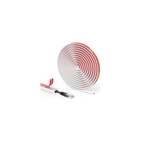 2m Auto-adhésif Cache-câble, Cache Câble Sol, Goulotte Passe Cable Sol, Cachez et Protégez Les Câbles Facilement, Goulotte Décorative pour Bureau Maiso - 15mm(Largeur) x10mm(Hauteur)-Blanc (1/5)