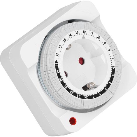 Prise minuterie mécanique 24 heures avec compte à rebours automatique de 15 minutes, pour vélo électrique, prise européenne 230 V (1/5)