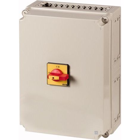 Interrupteur général 6 pôle + 1 Contact F + 1 Contact O 160 A Fonctions d'ARRÊT D'URGENCE 90 ° EATON T6-160-6/I45/SVB/HI11