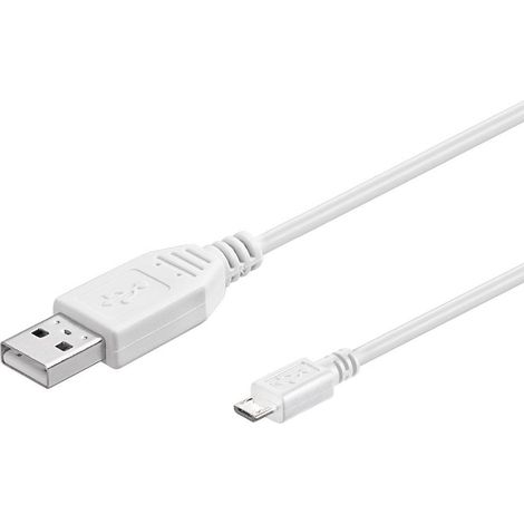 95143 Cable Goobay USB 2.0 type A - Micro B M/M 1,80m (Blanc)