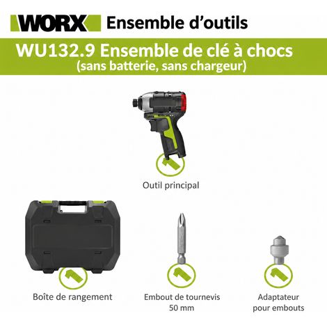 Visseuse à choc sans fil 20V moteur sans balais 132X machine nue sans batterie ni chargeur 3 2 g – Livraison gratuite