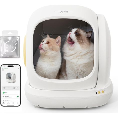 Ubpet C20 Lettoia Automatica 75L, Ideale per Più Gatti, Antifughe, Anti-Odor, Sicurezza Rinforzata (1/5)