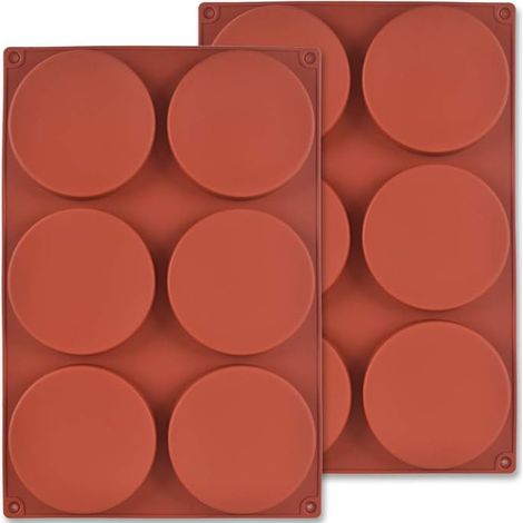 Set di 2 stampi rotondi in silicone da 10 cm per dolci. (1/3)