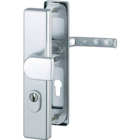 HOPPE Garniture de sécurité London 78G/2222ZA/2410/113 Alu.F1 92mm 66-71mm - 3701814 (1/3)