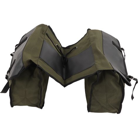 Sacoche de vélo étanche grande capacité, pour VTT et vélo de route, couleur vert armée. (1/5)