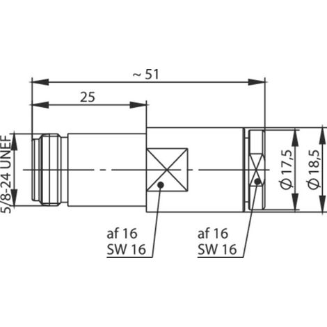 Telegärtner 100024038 100024038 N-Steckverbinder Kupplung, gerade 50 Ω 1 St.