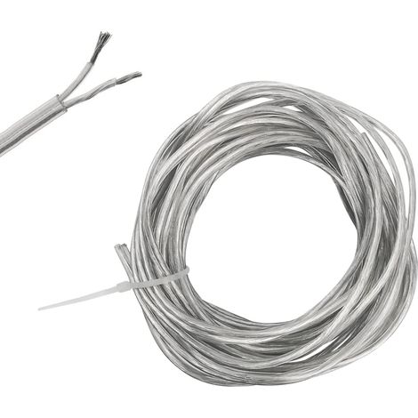 10 Mètre Fil Transparent 2 Noyau Plat Fil Câble Flexible (1/5)