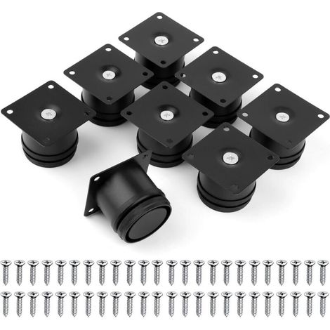 Gambe per mobili, gambe per mobili regolabili da 50 mm con 48 viti, gambe per letto regolabili universali, altezza regolabile da 0 a 15 mm, gambe per mobili per sedie e tavoli (1/4)