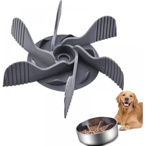 1pc Anti-Gluttony Dog Bowl, Anti-Gluttony Dog Bowl Insert, Slow Feeder Dog Bowl Insert, Compatible with Various Bowls, Cuttable (1/4)