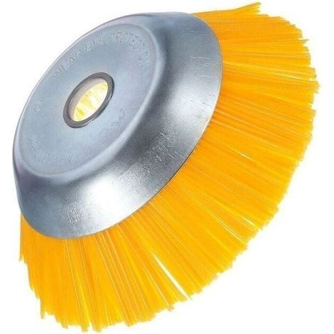 Brosse Ronde Universelle Nylon Pour Débroussailleuse Outil Jardin Durable 200mm x 25.4mm (1/4)