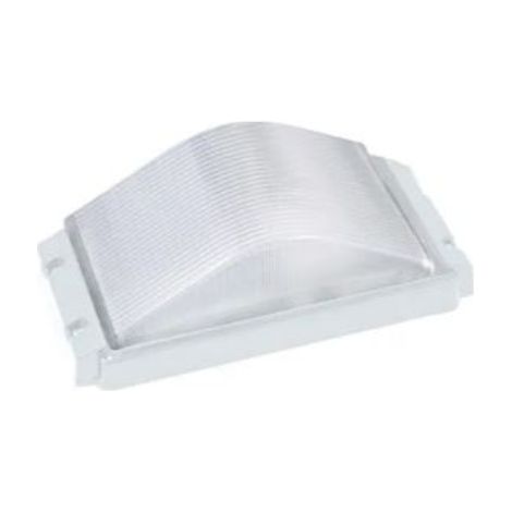 Hublot rectangulaire blanc 60W (Eq. 12W FLC - 8W LED) IP54 E27 Dim. 265x130x100mm
