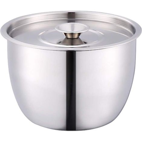 Bol à Mélanger en Acier Inoxydable avec Couvercle, 5 Litres, Saladier Profond Anti-Dérapant, Bol Pâtissier pour Crème Fouettée, Marinade et Pétrissage, Sans BPA, Couleur Assortie (1/5)