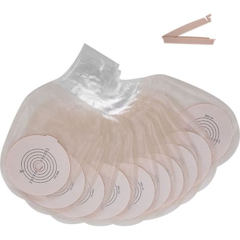 10 pièces Poche de Stomie en Silicone Douce, Étui pour Colostomie Confortable et Hypoallergénique (1/5)
