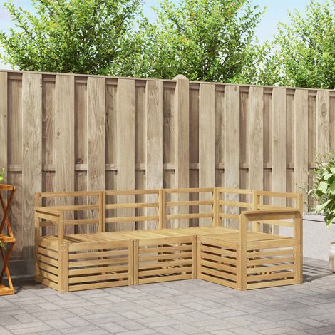 vidaXL Sofagarnituren 4 pcs Weiß 187,5 x 128,5 x 73 cm (1/5)