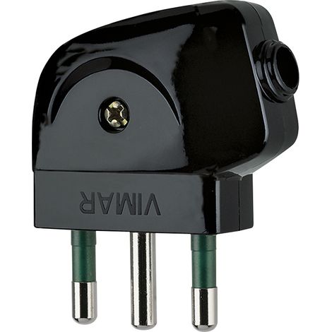 VIMAR - 00212 2P+T 16A S17 90° schwarzer Stecker