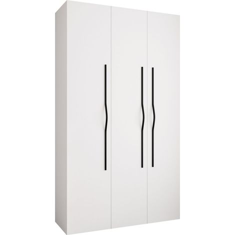 Armario Hartford 563, Blanco, 246x140x52cm, Puertas de armario: Con bisagras, Número de estantes: 7