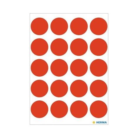 HERMA Markierungspunkt HERMA VARIO 19mm Papier leuchtrot 100 Etik./Pack. (1/3)