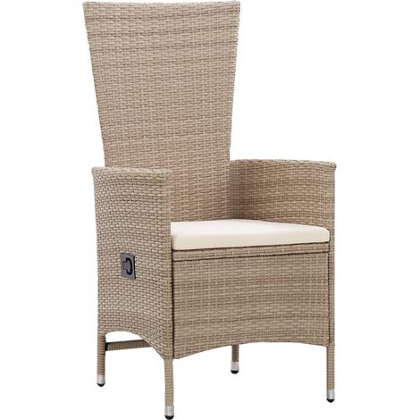 Maison Exclusive - Gartenstühle 2 Stk. mit Auflagen Poly Rattan B
