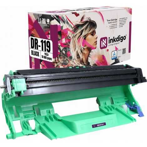 Tamburo Inkdigo DR119 compatibile con Brother DCP-L1630W HL-L1230W DCP-L1632W, certificato TÜV. (1/5)