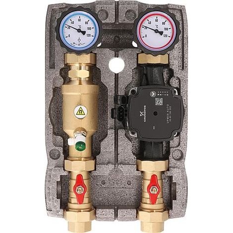Kit de circuit de chauffage Easyflow DN25 (1") non mélangé avec séparateur de magnétite, pompe Grundfos UPM3S AUTO 25-60 (1/2)