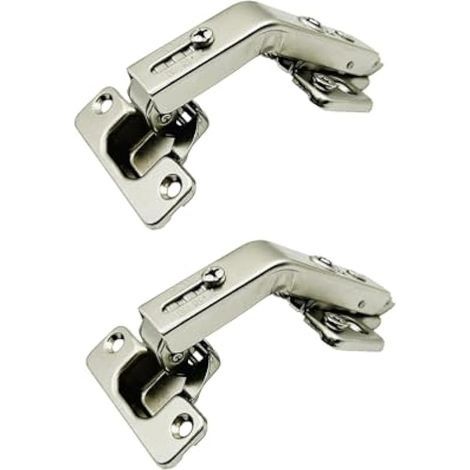 135 Degré Clip-on 35 mm Charnière de Porte Pliante d'Angle pour Placard Cuisine Armoire Meuble Porte à Angle Combiné Lot de 2 pièces (1/5)