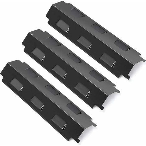 Lot de 3 diffuseurs de chaleur 37 cm – Acier porcelaine – Compatibles Char-Broil. CCLIFE. Landmann. Uniflame – Protection des brûleurs (1/5)