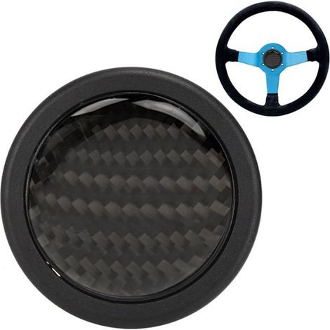 Bouton De Klaxon - Fibre De Carbone ABS - Pour Volant À 6 Boulons Avec Connecteurs À Fourche - 1 Pièce (1/5)