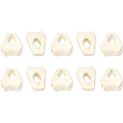 10 x Screw Fixing Rings Pool Canvas Anchor for Elastic Tensioners Hair Ties Elastic Ropes for Awning, Cover, Camping, Tents, Tents (White) (1/5)