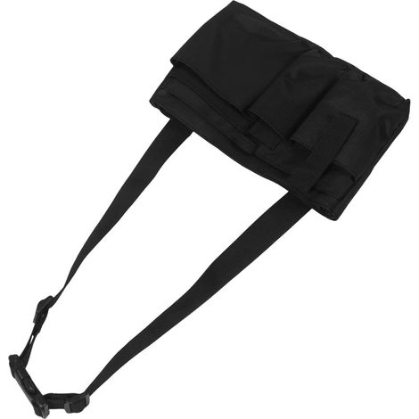 Sacoche Ceinture Outil Noir en Tissu Oxford Résistant Design Réglable et Grosse Capacité pour Personnel Hôtelier et Agents D'entretien (1/5)