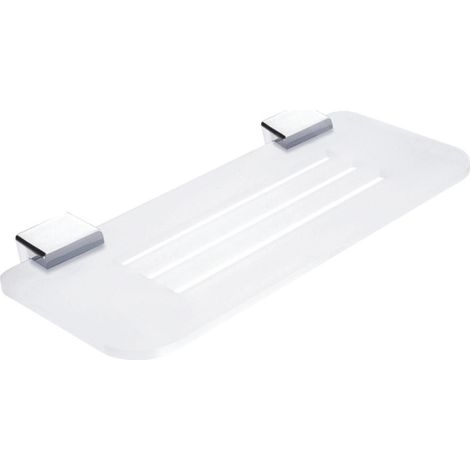 Nimco Kibo - Tablette avec trous fraisés, longueur 30 cm, plexiglas mat/chrome Ki X330-26 (1/3)