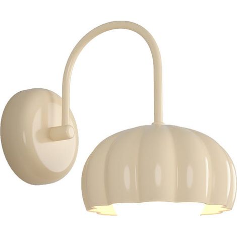Applique murale intérieure style français, luminaire LED beige crème, éclairage mural moderne anti-fatigue oculaire avec ampoule fournie (1/2)