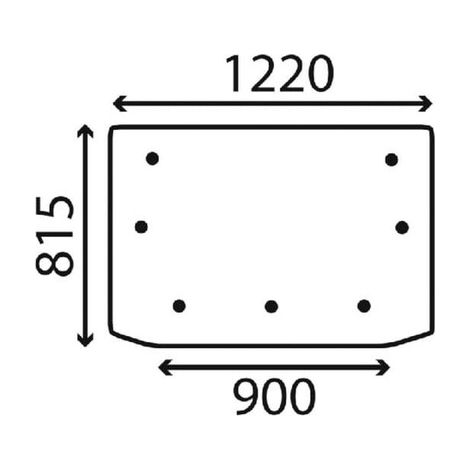 Cristal trasero superior UNIVERSAL D7515 (1/2)