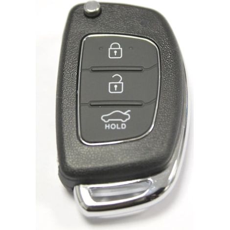 Coque de clé à bascule RFC 3 boutons pour télécommande Hyundai i10, i20, i40, ix35 et Santa Fe (1/2)