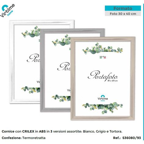 1 Pezzo Cornice Portafoto da Parete in ABS Urban 30 x 40 cm 3 Colori (1/3)
