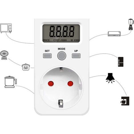 Compteur d'énergie numérique 230V 16A Compteur d'électricité à affichage LCD (1/3)
