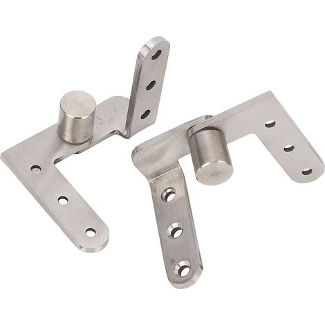 Paumelles à pivot en acier inoxydable renforcé rotatif 270 degrés charnière encastrée gauche droite charge max 130 lbs argent brossé (1/5)