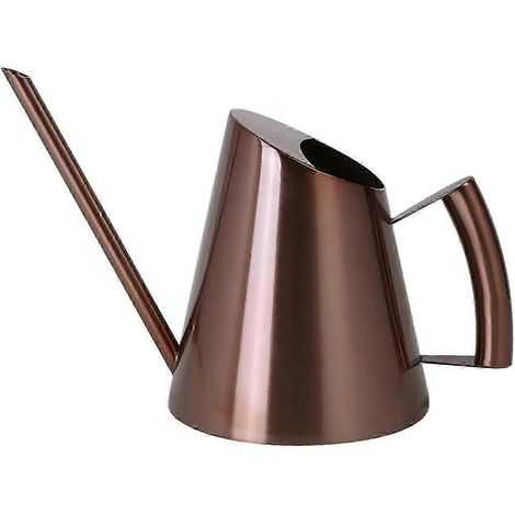 Arrosoir en acier inoxydable avec bec long et étroit, outil idéal pour la maison, le balcon, le bureau, les bonsaïs, etc. (400 ml, cuivre) (1/4)