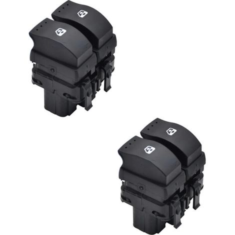 Lot de 2,Interrupteur principal de commande de lève-vitre, avant gauche, 2 boutons, pour Opel Vivaro (F7) 2003 – 2017, 10 broches, numéro de pièce OEM:8200060045 (1/4)